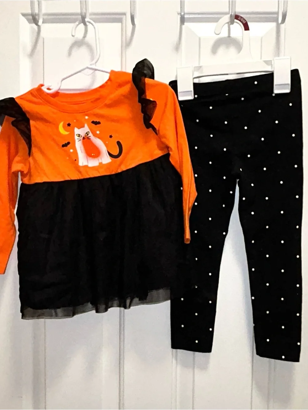 Cat & Jack Toddler Girls' Halloween Long Sleeve Cat Set Size 3T